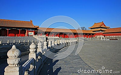 Temples and landmarks of the Forbidden City in Dongcheng District, Beijing, China Stock Photo