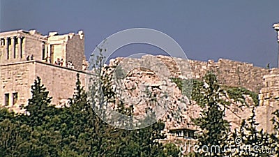 Templo Atenas del Parthenon almacen de video Templo Atenas del Parthenon almacen de video