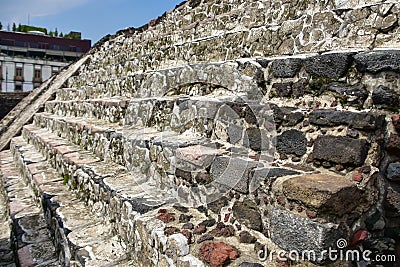 Templo Mayor was the main temple of the Mexica peoples in their capital city of Tenochtitlan, which is now Mexico City Stock Photo