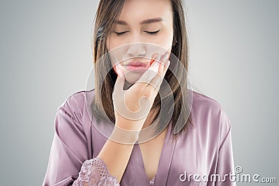 Temporomandibular Joint and Muscle Disorder: TMD Stock Photo