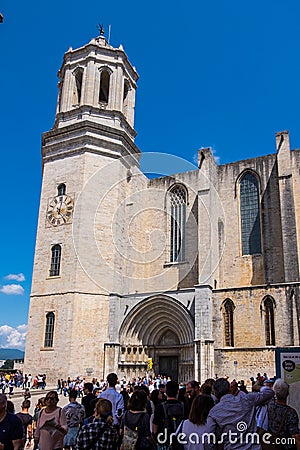 Temps de flors, event flower Festival in Girona Catalonia. Editorial Stock Photo