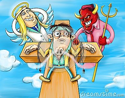 Temptation Cartoon Illustration