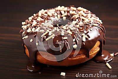 Tempting Chocolate donut. Generate Ai Stock Photo