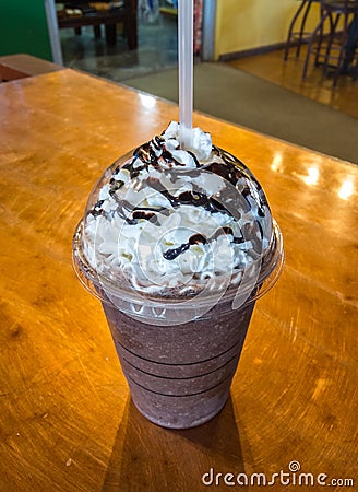 Tempting iced latte drink Stock Photo