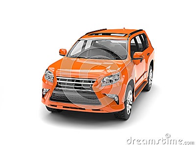 Tempting orange modern SUV - studio shot Stock Photo