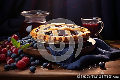 Tempting tableau a chilled glass of milk on the table Stock Photo