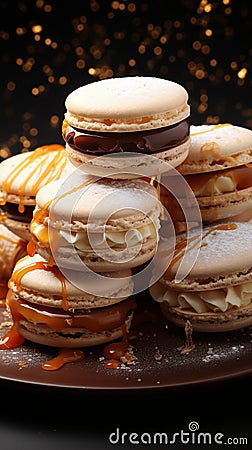 Tempting treats Alfajores cookies embody the essence of deliciousness in every bite Stock Photo
