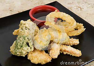 Tempura Vegetables Stock Photo