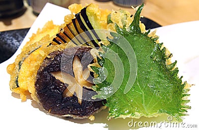 Tempura Vegetables Stock Photo