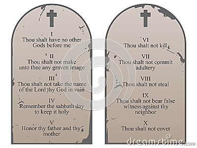 Ten Commandments Vector Illustration