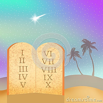 Ten Commandments Stock Photo