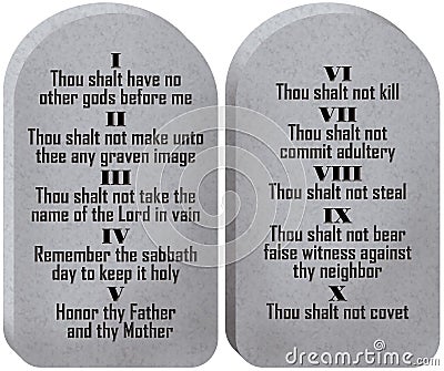 Ten Commandments Tablets Stock Photo