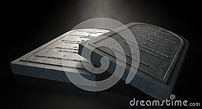 The Ten Commandments Stock Photo