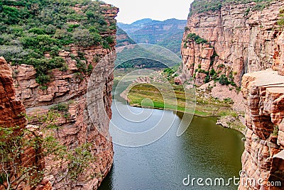 Ten gorge ditch ditch village China no day gorge in Hebei province Xingtai City Wall Road Stock Photo