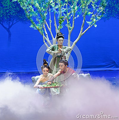 The first act: the mulberry garden-Epic dance drama `Silk Princess` Editorial Stock Photo