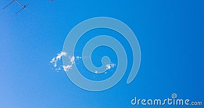 Ten thousand feet high in the sky, blue sky and white clouds Stock Photo