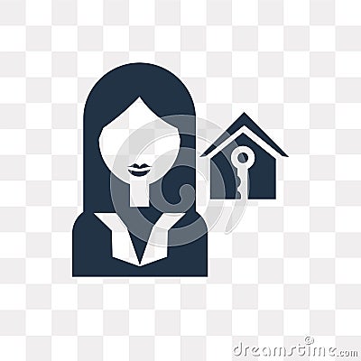 Tenant vector icon isolated on transparent background, Tenant t Vector Illustration
