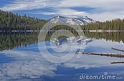 Tenaya Lake Reflections Stock Photo