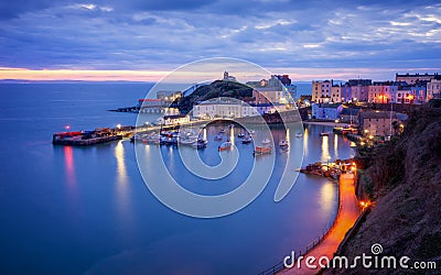 Tenby harbour, wales Stock Photo