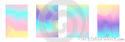 Tender abstract gradient colors backgrounds set Vector Illustration