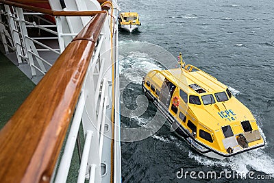 Tender boat of cruise ship AIDAsol Editorial Stock Photo