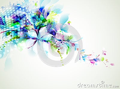 Tender flowers Vector Illustration