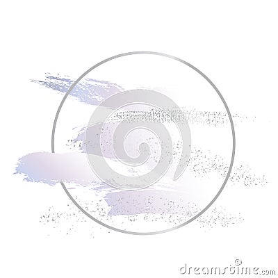 Tender hlographic foil art. Modern soft violet decoration circle. Fluid art. Applicable for design covers, presentation, Vector Illustration