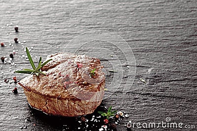 Tender medallion of fillet or rump steak Stock Photo