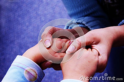 Tender touch Stock Photo