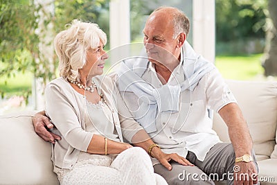 Tenderness in old age Stock Photo