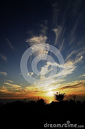 Tenerife sunset Stock Photo