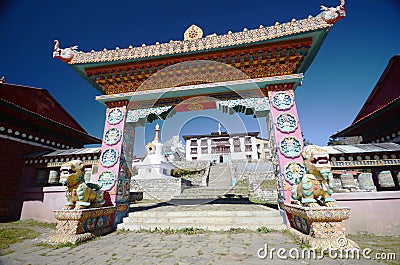 Tengboche - Buddhist Tibetan Monastery in Khumbu Editorial Stock Photo