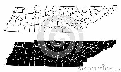 Tennessee County Maps Stock Photo