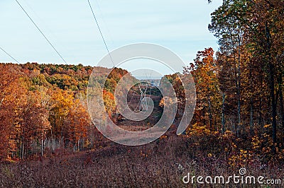 Tennessee early Nov autumn mountain Stock Photo