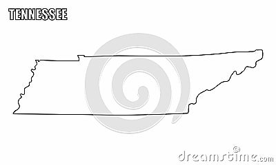 Tennessee outline map Stock Photo