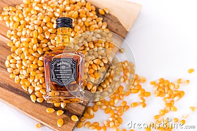 Tennessee Whiskey flat lay Editorial Stock Photo