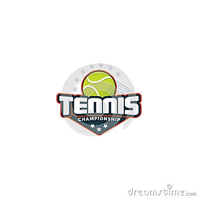 Tennis badge logo Vector Illustration