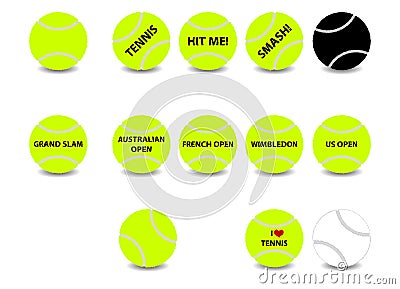 Tennis ball Vector Illustration