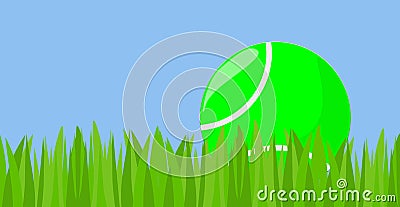 Playing field. Sport. Refreshing banner. Grass Border. Stock Photo