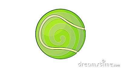 Tennis ball icon animation stock video. Video of game - 224244599