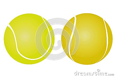 Tennis ball icon set on white background Stock Photo