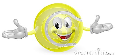 Tennis Ball Man Vector Illustration