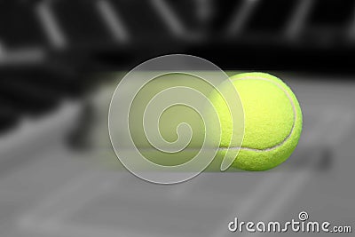 Tennis Ball Moving Stock Photo