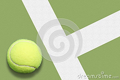 Tennis ball out Stock Photo