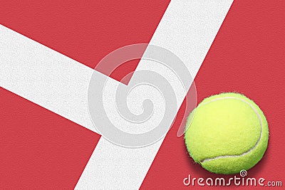 Tennis ball out Stock Photo