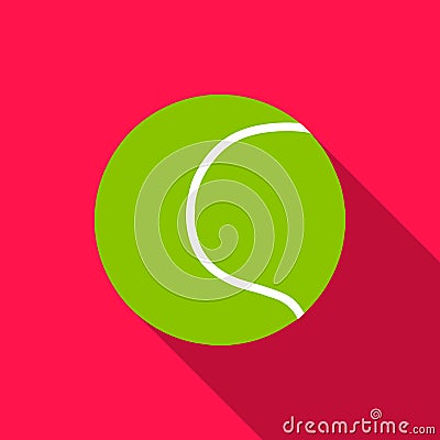 Tennis ball vector icon in flat style for web Vector Illustration
