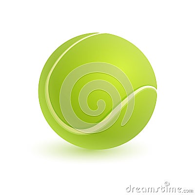 Tennis ball on white Vector Illustration