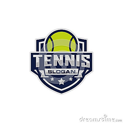 Tennis emblem logo Vector Illustration