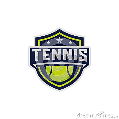 Tennis emblem logo Vector Illustration