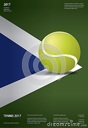 Tennis Championship Poster Vector Illustration